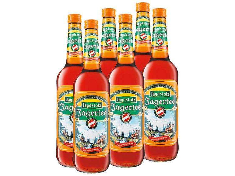 6 x 0,7-l-Flasche Jagdstolz Jagertee 40% Vol Jubiläumsangebot