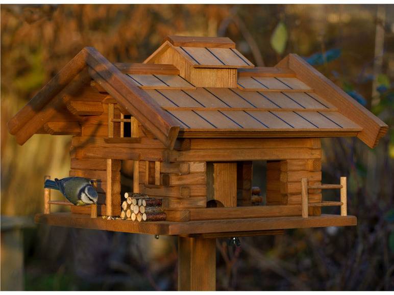 dobar Vogelfutterhaus »Tirol«, inkl. Standfuß, H 117 cm, aus Holz Rabatt