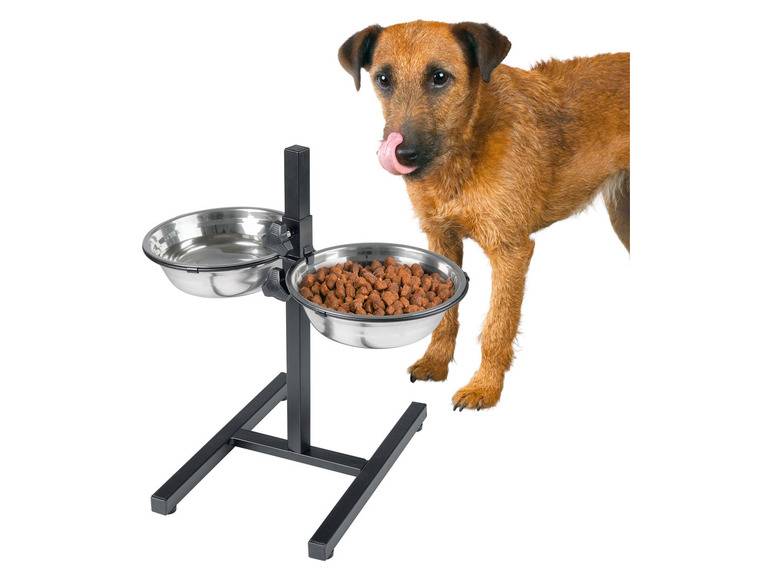 zoofari® Futternapf, höhenverstellbar, Edelstahl Lagerräumung