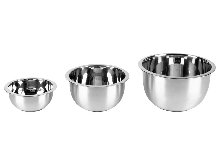 LIVARNO home Edelstahl-Rührschüssel-Set, 5- / 3-teilig Bis zu 50% Rabatt