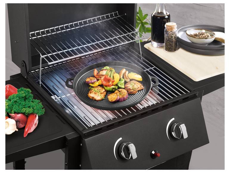 GRILLMEISTER Gusseiserne Grillplatte/ Grillpfanne Bis zu 65% Rabatt