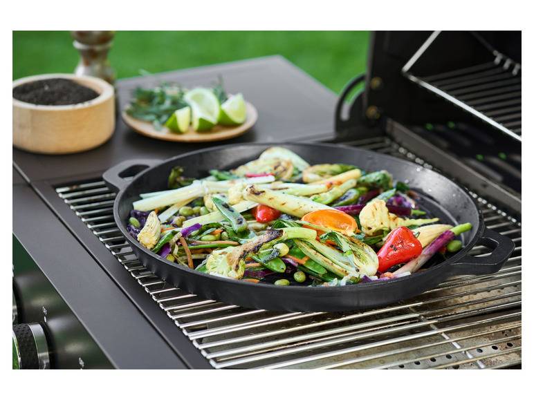 GRILLMEISTER Gusseiserne Grillplatte/ Grillpfanne Bis zu 65% Rabatt