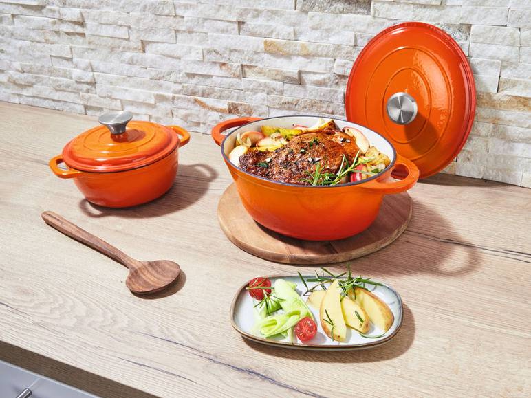 ERNESTO® Gusseisen-Bräter, oval Ø 25 cm Begrenztes Angebot