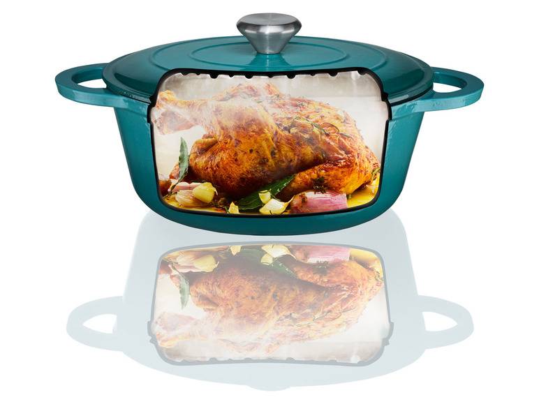 ERNESTO® Gusseisen-Bräter, oval Ø 25 cm Begrenztes Angebot