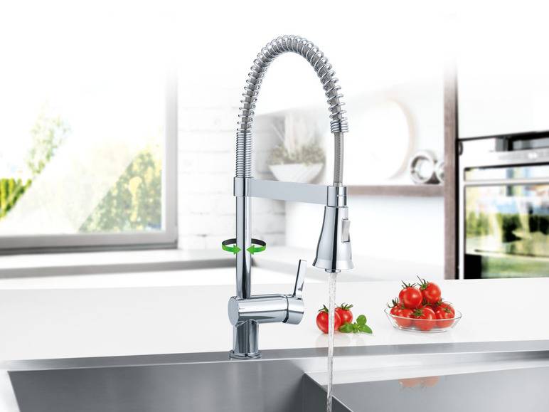 LIVARNO home Spültischarmatur, mit Spiralfeder / Gummischlauch Weihnachtsangebot