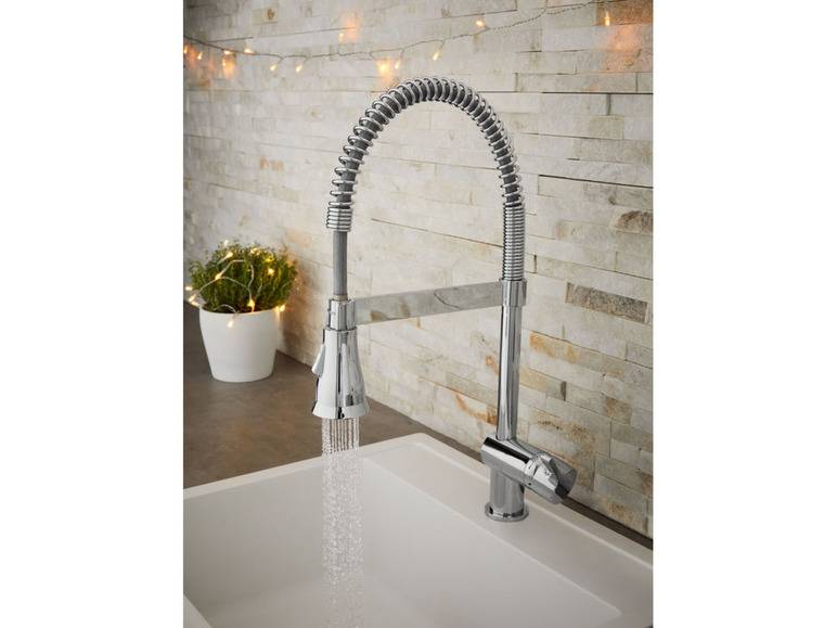 LIVARNO home Spültischarmatur, mit Spiralfeder / Gummischlauch Weihnachtsangebot
