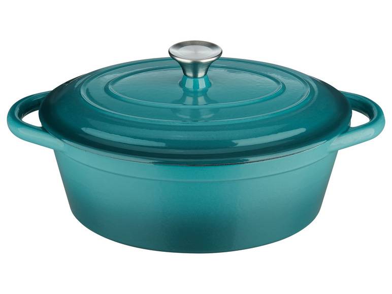 ERNESTO® Gusseisen-Bräter, Oval Ø 29 cm Zeitlich begrenztes Angebot