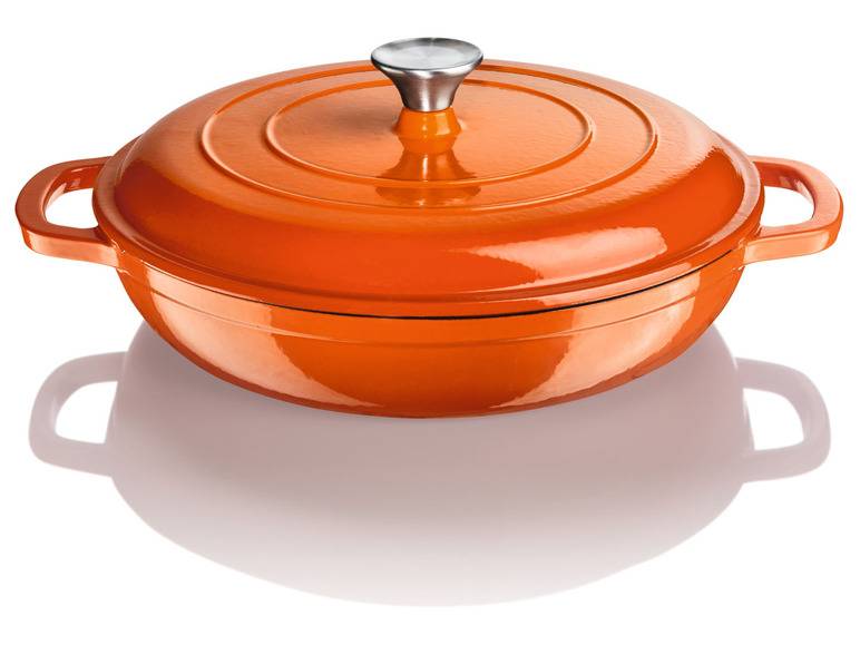 ERNESTO® Gusseisen-Servierpfanne, Ø 30 cm, mit Drop-System VIP-Rabatte