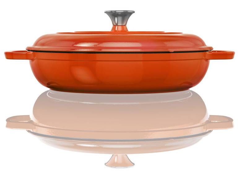 ERNESTO® Gusseisen-Servierpfanne, Ø 30 cm, mit Drop-System VIP-Rabatte
