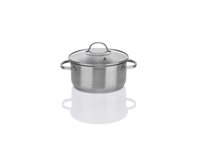 ERNESTO® Topfset Edelstahl, 6-tlg, mit Glasdeckel Wochenangebot