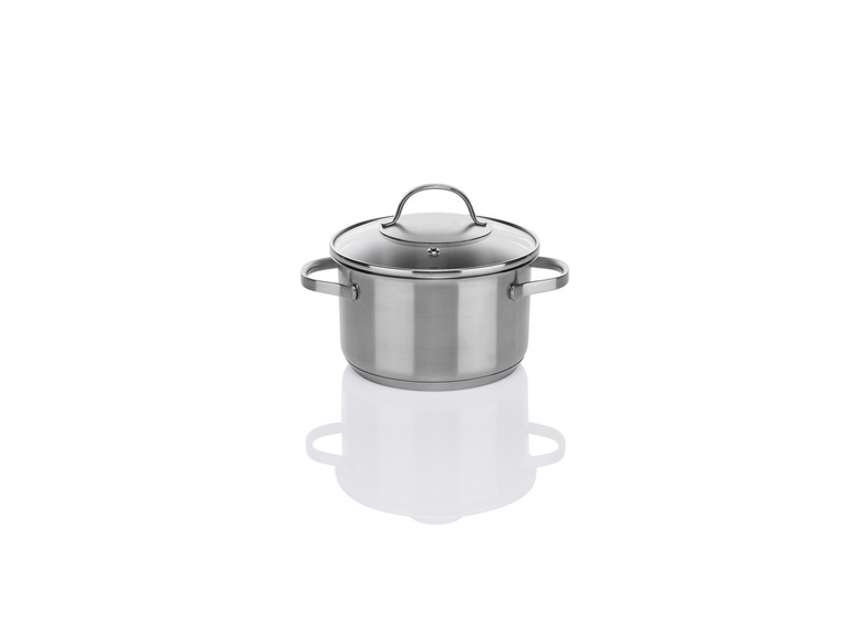 ERNESTO® Topfset Edelstahl, 6-tlg, mit Glasdeckel Wochenangebot