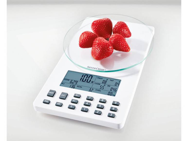 SILVERCREST® KITCHEN TOOLS Nährwert-Analysewaage fit »SNAW 1000 D2« 50% Rabatt mit kostenlosem Versand