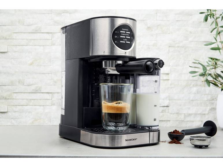 SILVERCREST® KITCHEN TOOLS Espressomaschine mit Milchaufschäumer »SEMM 1470 A2« Tiefpreis
