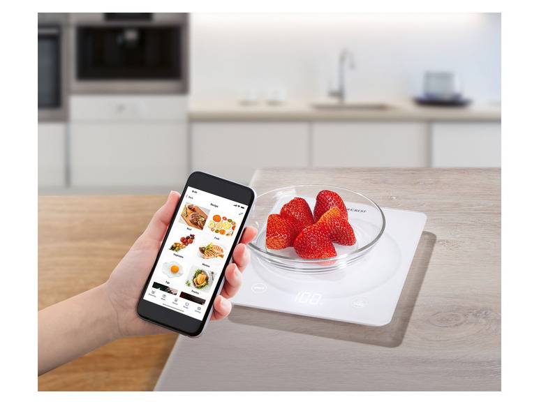 SILVERCREST® KITCHEN TOOLS Küchenwaage Smart »SKWS 5 A1«, Abschaltautomatik Versandkostenfrei