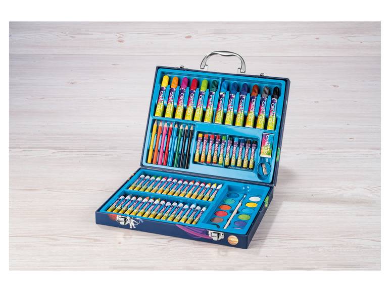 crelando® Kinder-Malkoffer, mit Farben, Stiften und Zubehör Online Outlet