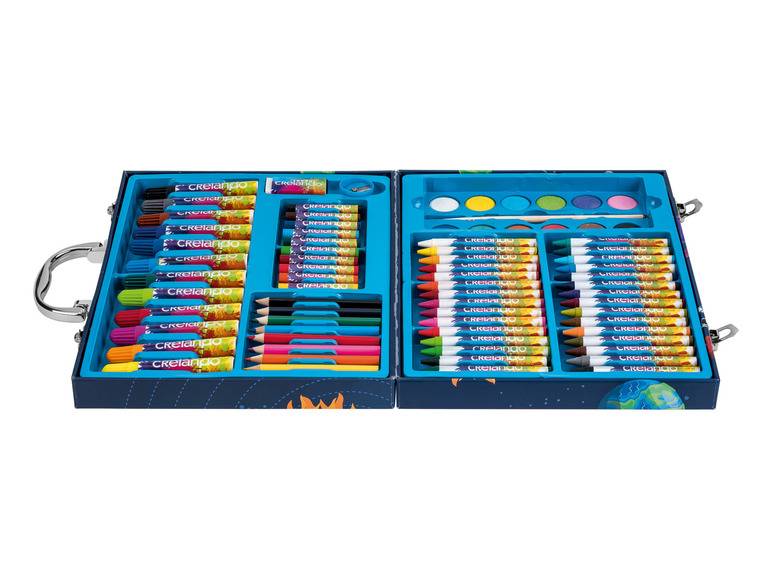 crelando® Kinder-Malkoffer, mit Farben, Stiften und Zubehör Online Outlet