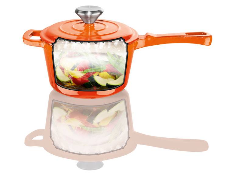 ERNESTO® Gusseisen-Stielkasserolle, Ø 16 cm Exklusive Angebote