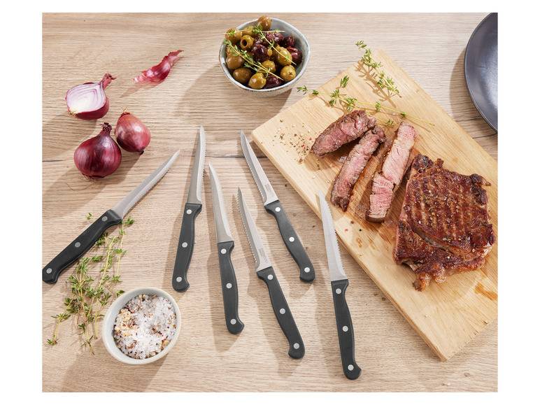 ERNESTO® Steakmesser Set, Mit Wellenschliff Räumungsverkauf