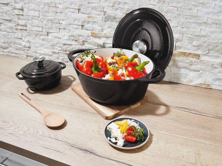 ERNESTO® Gusseisen-Bräter, oval Ø 33 cm Wochenangebot