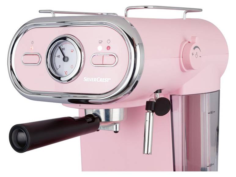 SILVERCREST® KITCHEN TOOLS Espressomaschine/Siebträger Pastell rosa SEM 1100 D3 Nur für heute
