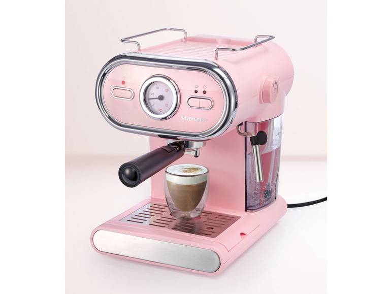 SILVERCREST® KITCHEN TOOLS Espressomaschine/Siebträger Pastell rosa SEM 1100 D3 Nur für heute