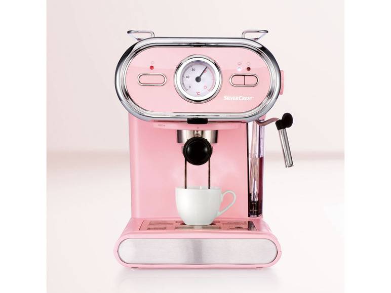 SILVERCREST® KITCHEN TOOLS Espressomaschine/Siebträger Pastell rosa SEM 1100 D3 Nur für heute