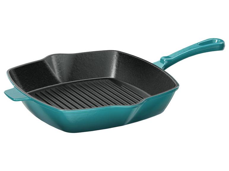 ERNESTO® Gusseisen-Grillpfanne, 24,5 x 24,5 cm, gerillt Fabrikverkauf