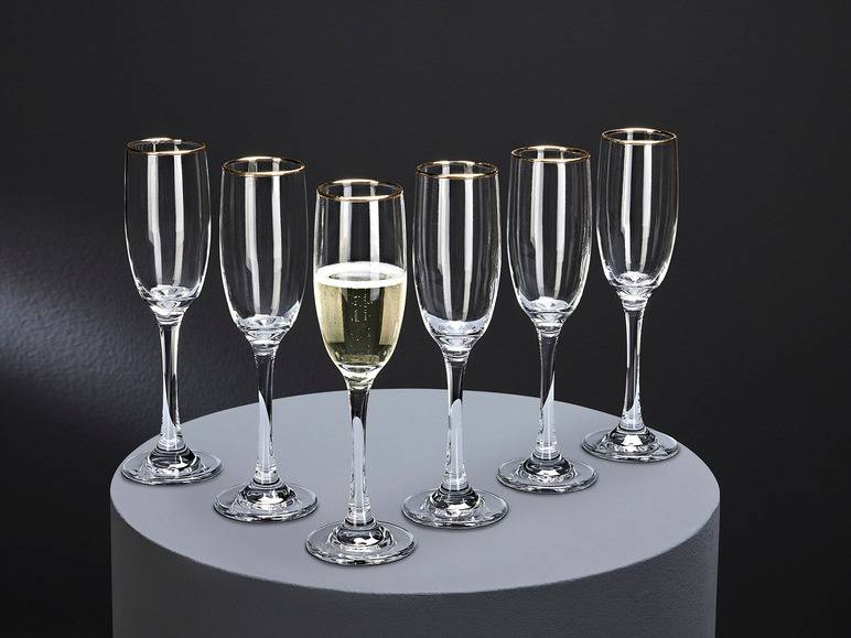 ERNESTO® Glas Set, 6-teilig, mit Goldrand Wochenangebot