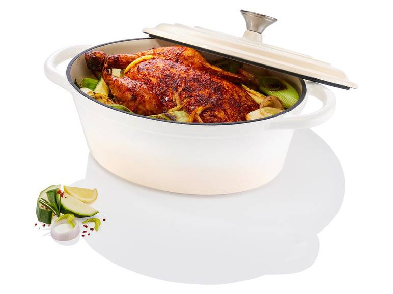 LIVARNO home Gusseisen-Bräter, mit Drop-System, 3,8 l 2025
