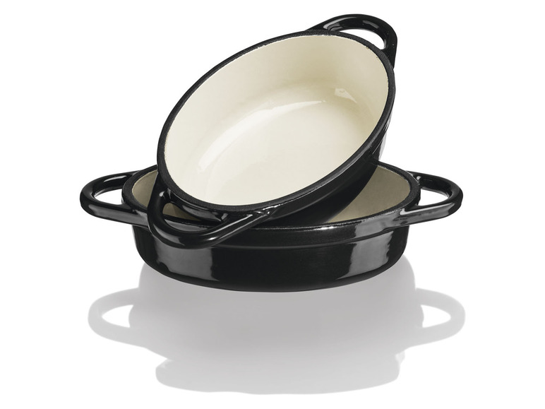 ERNESTO® Mini-Gusseisen-Auflaufformen, 14,5 x 10 cm, 2 Stück Fabrikpreis