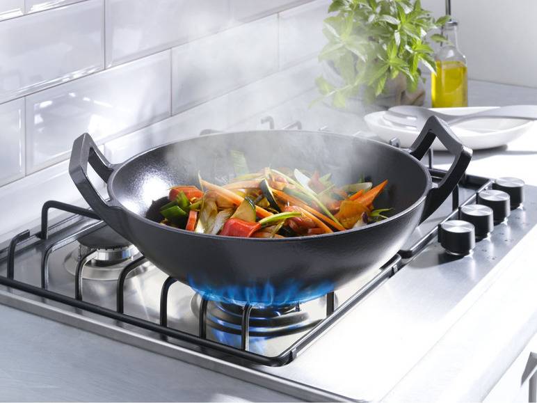 GRILLMEISTER Gusseisen mit Wok und Bratpfanne Online Shopping