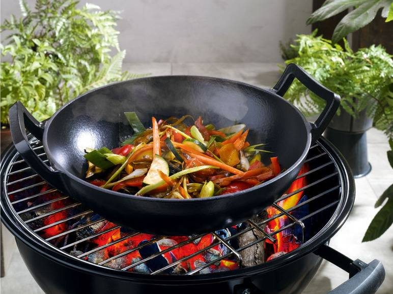 GRILLMEISTER Gusseisen mit Wok und Bratpfanne Online Shopping