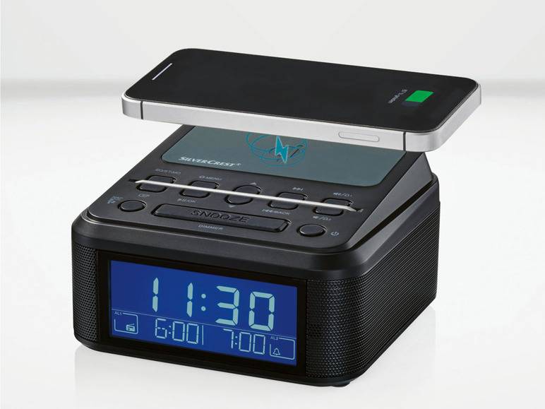 SILVERCREST® Uhrenradio, mit Qi Ladung, DAB+, Bluetooth Tägliche Deals