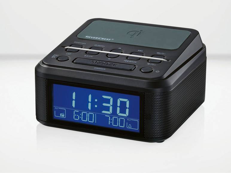 SILVERCREST® Uhrenradio, mit Qi Ladung, DAB+, Bluetooth Tägliche Deals