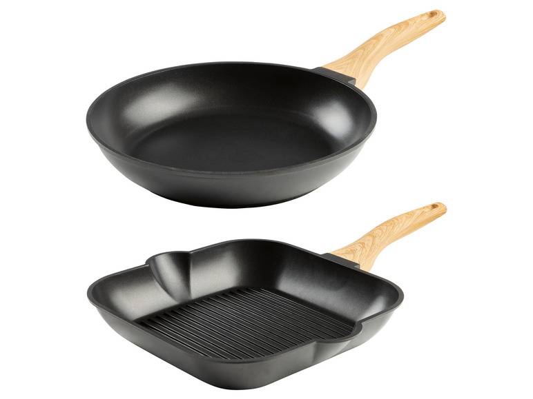 ERNESTO® Aluguss-Pfanne / -Grillpfanne, mit Antihaftbeschichtung Nur für heute