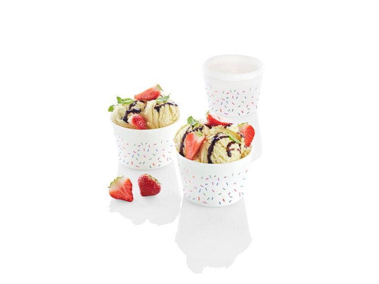 ERNESTO® Eisbecher-Set \ Sundae-Waffelbecher-Set \ Trinkbecher-Set, BPA-frei Super Rabatt