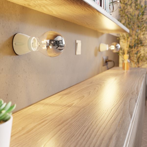 E27 LED Leuchtmittel, A60, warmweiß (2700 K), 4,1 W, 461lm, Kopfspiegel (silber) Online Outlet