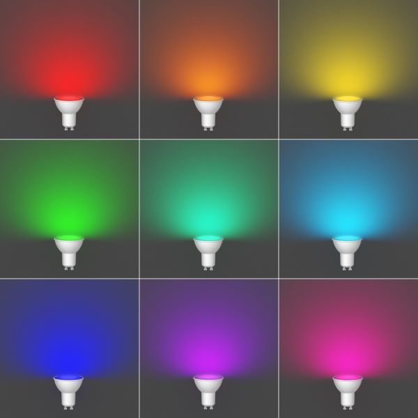 GU10 LED RGB Leuchtmittel, PAR16, warmweiß - kaltweiß (2900 - 6200 K), 5,5 W, 473lm, 103°, Smart Home, WLAN, Alexa, matt Zeitlich begrenztes Angebot