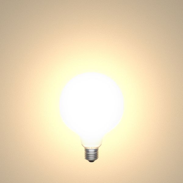 E27 LED Leuchtmittel, G125, warmweiß (2700 K), 6,2 W, 845lm, Milchglas extra matt Wochenangebot