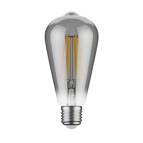 E27 LED Leuchtmittel, ST64, extra warmweiß (1800 K), 7,6 W, 240lm, Rauchglas Black Friday Preise