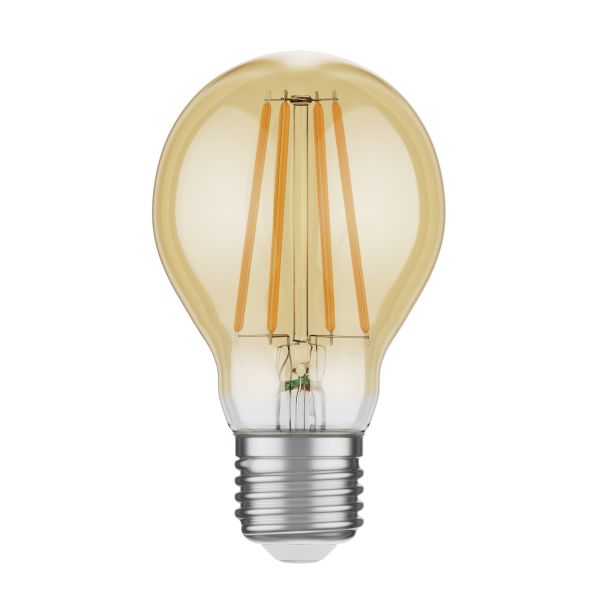 E27 LED Leuchtmittel, A60, extra warmweiß (2400 K), 7 W, 778lm, 3-Stufen-Dimmer, goldfarben Im Verkauf