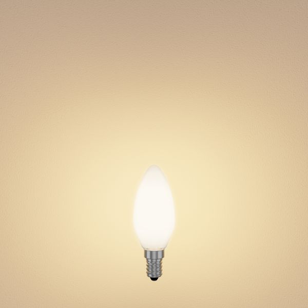 E14 LED Leuchtmittel, Kerze, warmweiß (2700 K), 4,3 W, 424lm, gefrostet Outlet