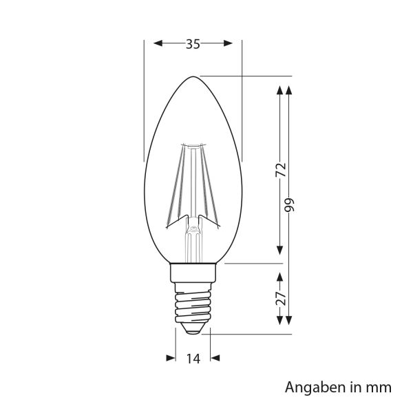E14 LED Leuchtmittel, Kerze, warmweiß (2700 K), 4,3 W, 424lm, gefrostet Outlet