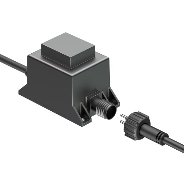 20W LED Trafo-Netzteil/Transformator für Stecksystem NEMO, Stecker, 12V AC, schwarz, IP65 Günstiger Verkauf