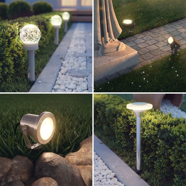 Garten-Erdspieß, für Gartenleuchten, schwarz, 17cm, 45mm Ø Fabrikverkauf