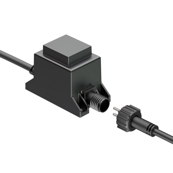 10W LED Trafo-Netzteil/Transformator für Stecksystem NEMO, Stecker, 12V AC, schwarz, IP65 Blitzverkäufe