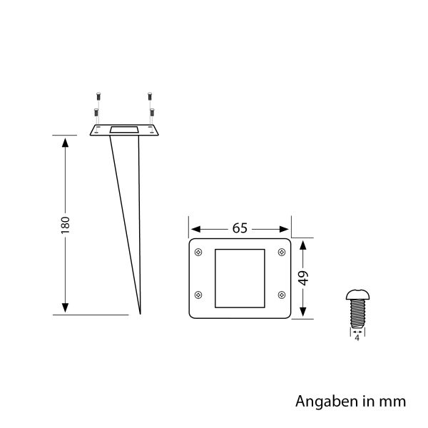 Garten-Erdspieß, für POMI, edelstahl, 18cm, 6,5 x 5cm Online Shopping