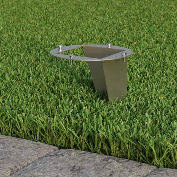 Garten-Erdspieß, für Gartensäulen, edelstahl, 20cm, 110mm Ø Große Rabatte