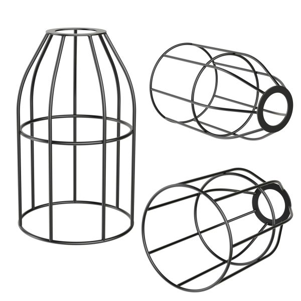 Käfig-Lampenschirm, schwarz, 122mm Ø Letzter Tag