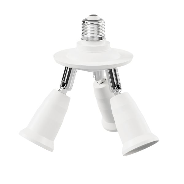 E27 Sockel, 3-fach Splitter-Adapter, weiß Exklusive Angebote
